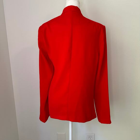 Lulu's Miss Punctuality red open-front blazer jacket size M - Picture 4 of 11
